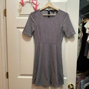 Theory Size 00 Navy/White Plaid Mini Dress